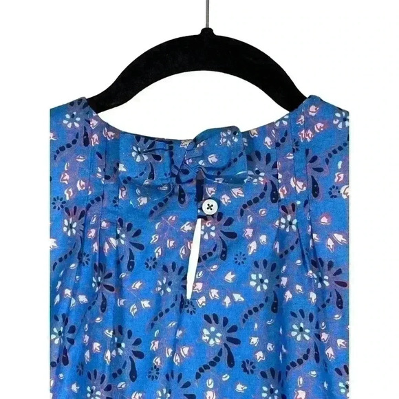 Crewcuts by J. Crew Girls Blue Cotton Printed Shift Dress Size 5 - Picture 3 of 6